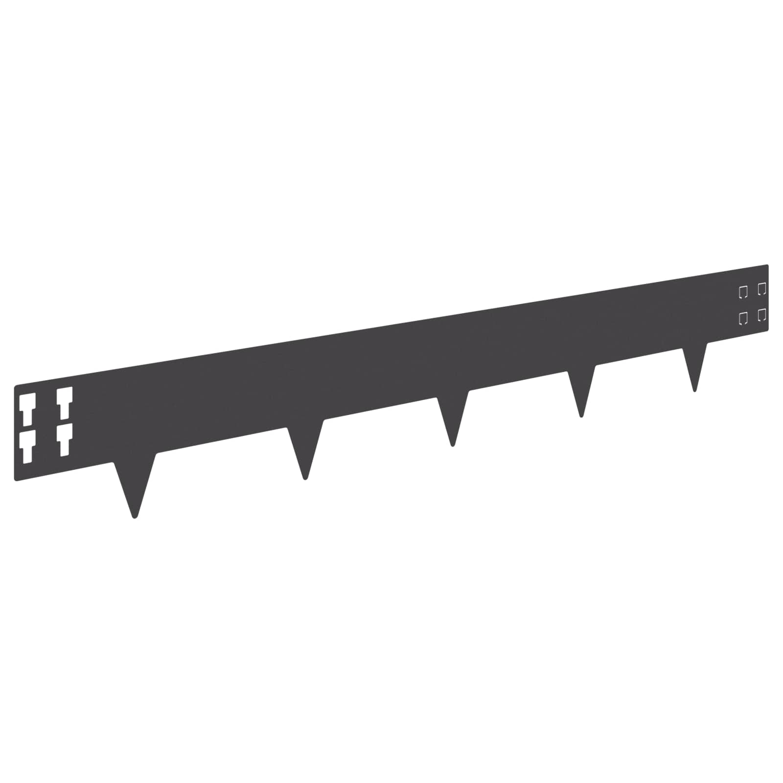 Raseneinfassung 10 stk. 100 x 15 cm Stahl Schwarz