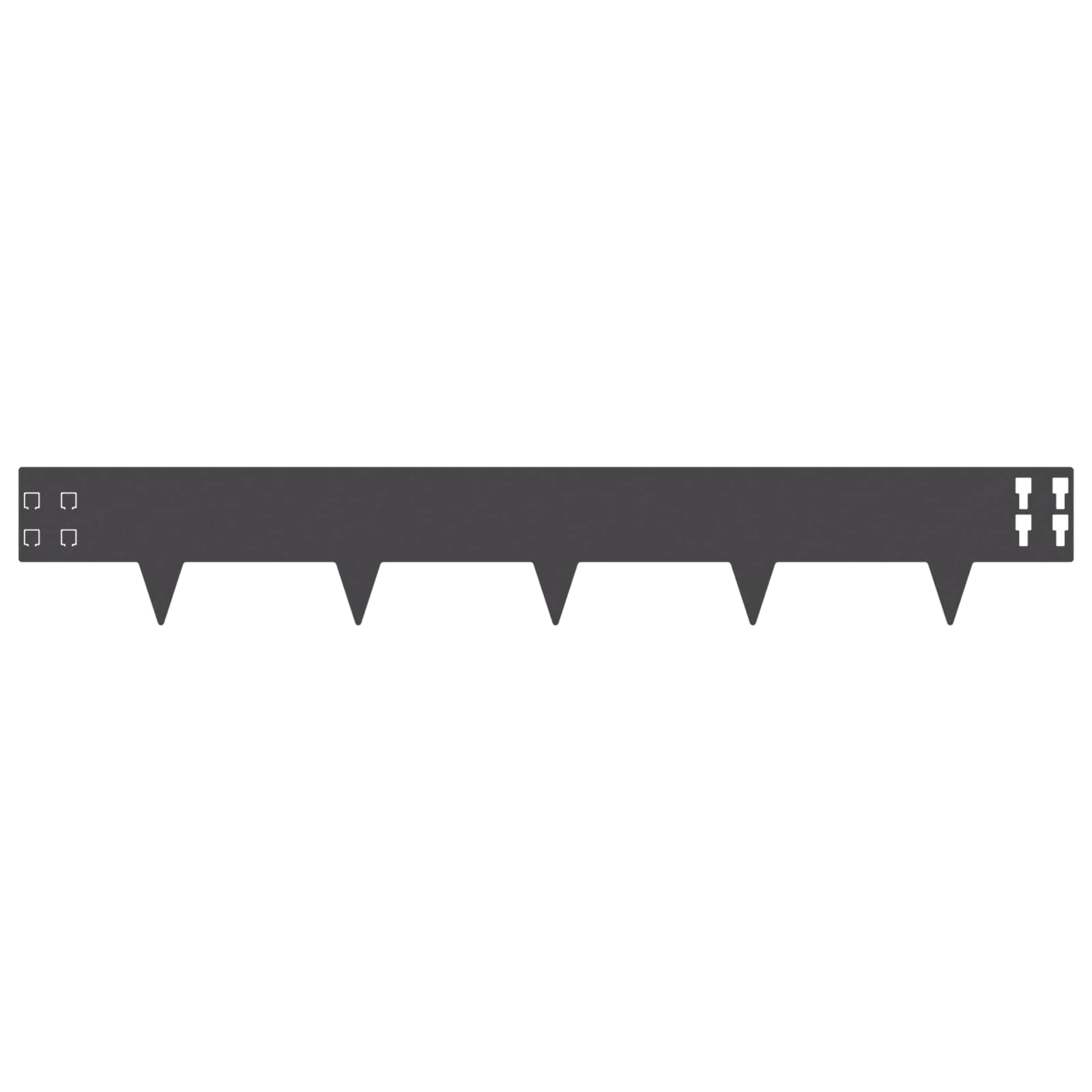 Raseneinfassung 20 stk. 100 x 15 cm Stahl Schwarz