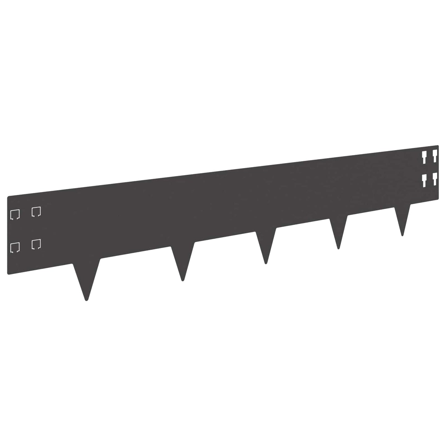 Raseneinfassung 10 stk. 100 x 20 cm Stahl Schwarz