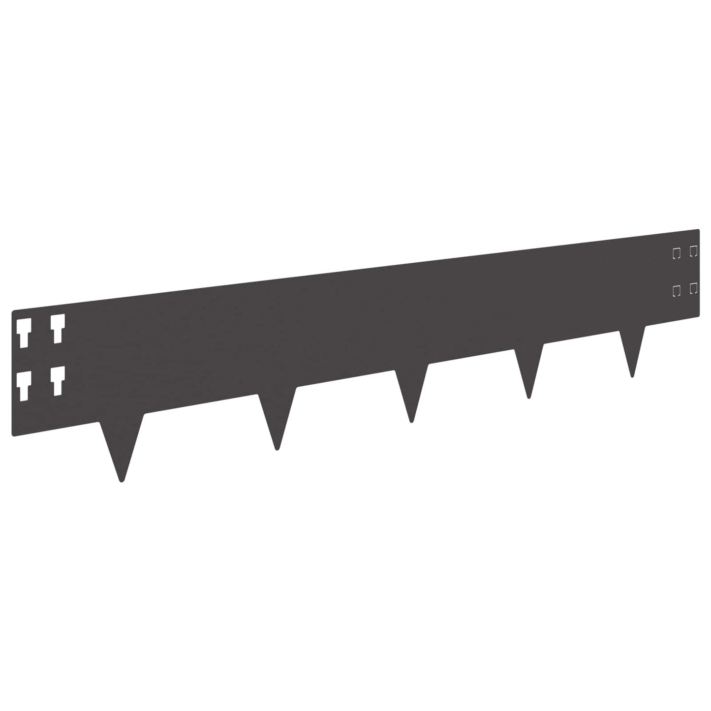 Raseneinfassung 10 stk. 100 x 20 cm Stahl Schwarz