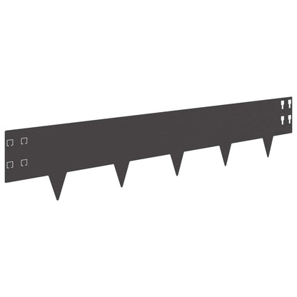 Raseneinfassung 20 stk. 100 x 20 cm Stahl Schwarz