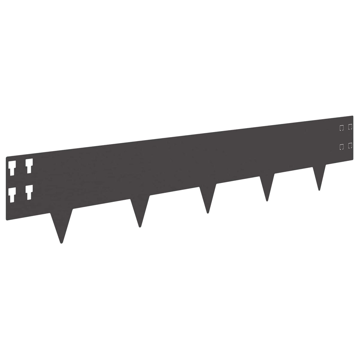 Raseneinfassung 20 stk. 100 x 20 cm Stahl Schwarz
