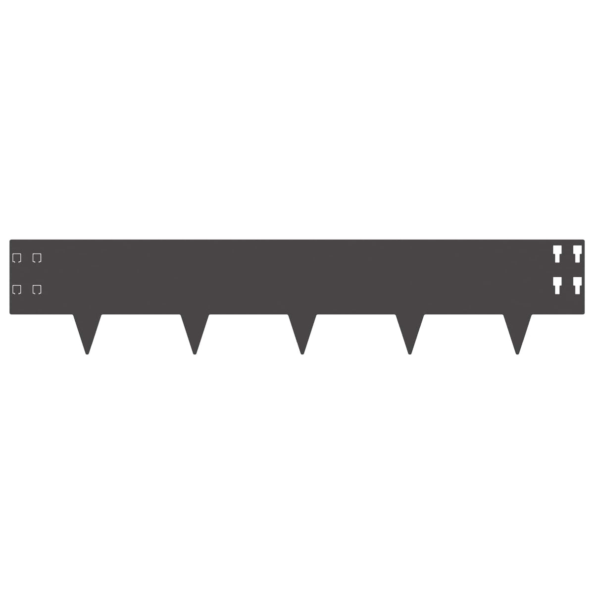 Raseneinfassung 20 stk. 100 x 20 cm Stahl Schwarz