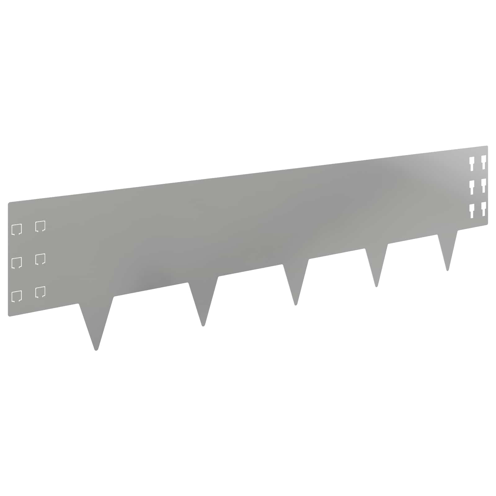 Raseneinfassung 10 stk. 100 x 25 cm Stahl Silber