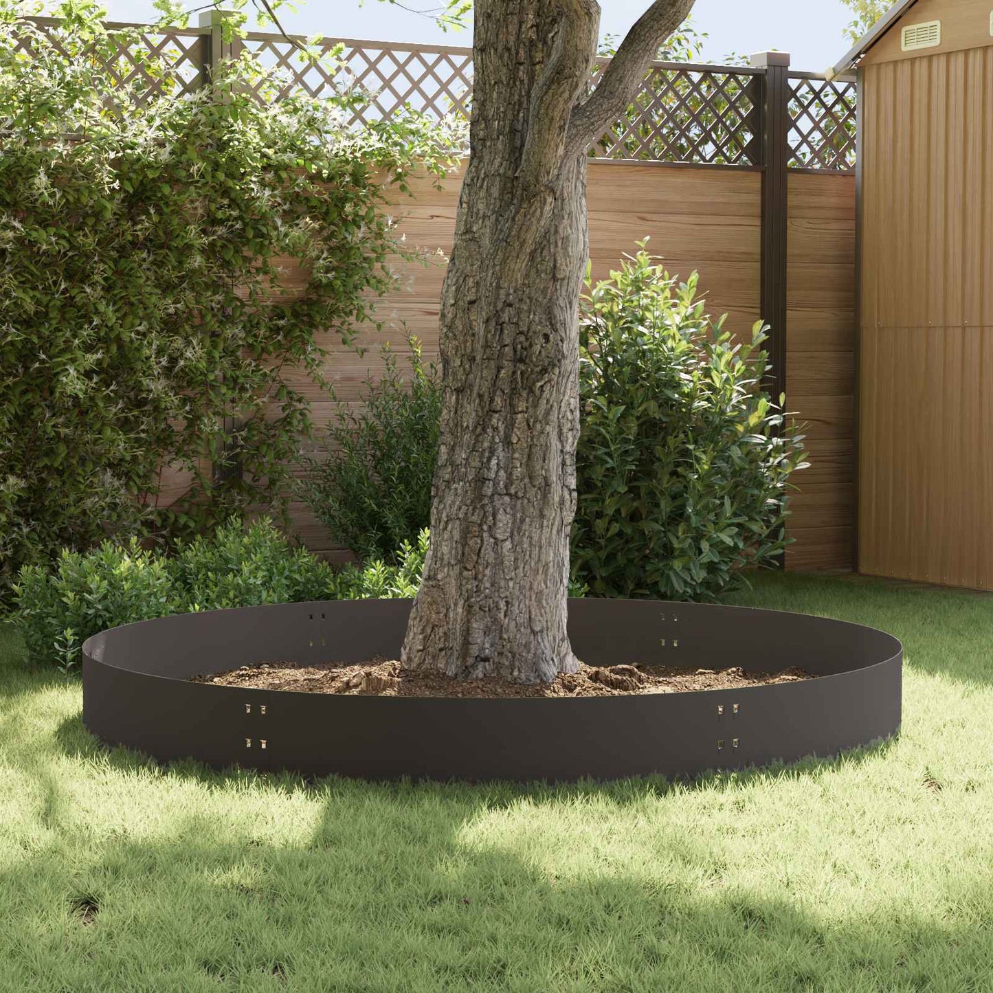 Raseneinfassung 20 stk. 100 x 30 cm Stahl Schwarz