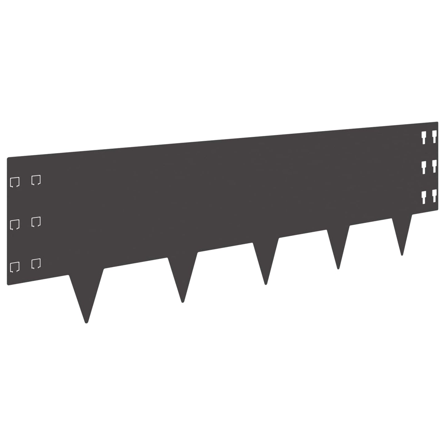Raseneinfassung 20 stk. 100 x 30 cm Stahl Schwarz