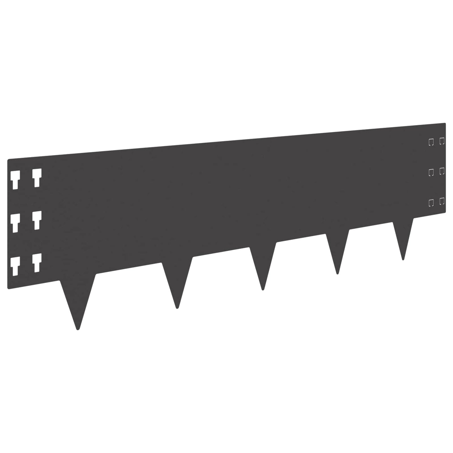 Raseneinfassung 20 stk. 100 x 30 cm Stahl Schwarz