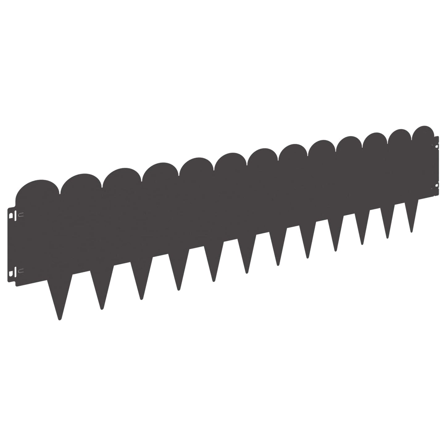 Raseneinfassung 10 stk. 103 x 25 cm Stahl Schwarz