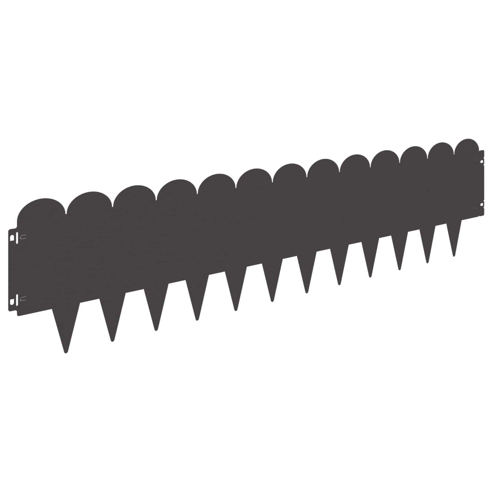 Raseneinfassung 10 stk. 103 x 25 cm Stahl Schwarz