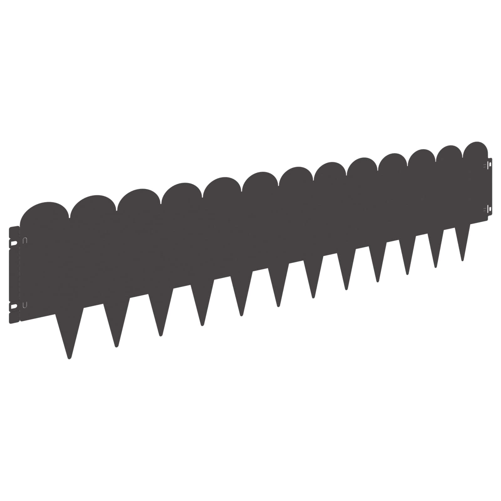 Raseneinfassung 10 stk. 103 x 25 cm Stahl Schwarz