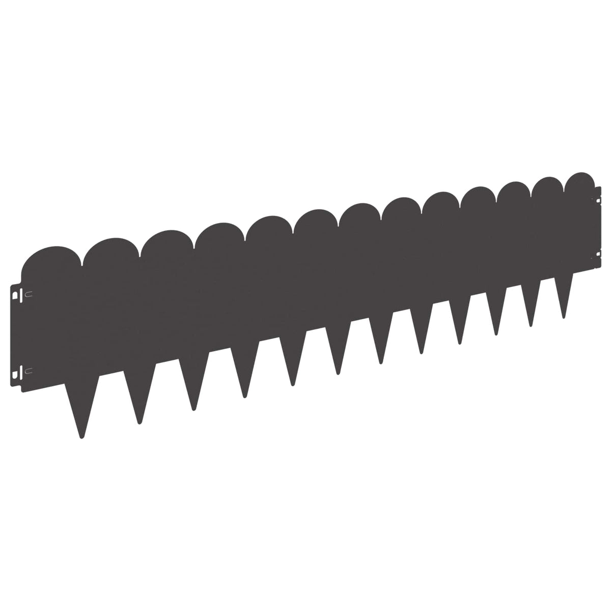 Rasenkante spitzer & runder Abschluss 20 stk. 103 x 25 cm Stahl