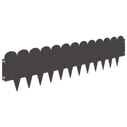 Rasenkante spitzer & runder Abschluss 20 stk. 103 x 25 cm Stahl