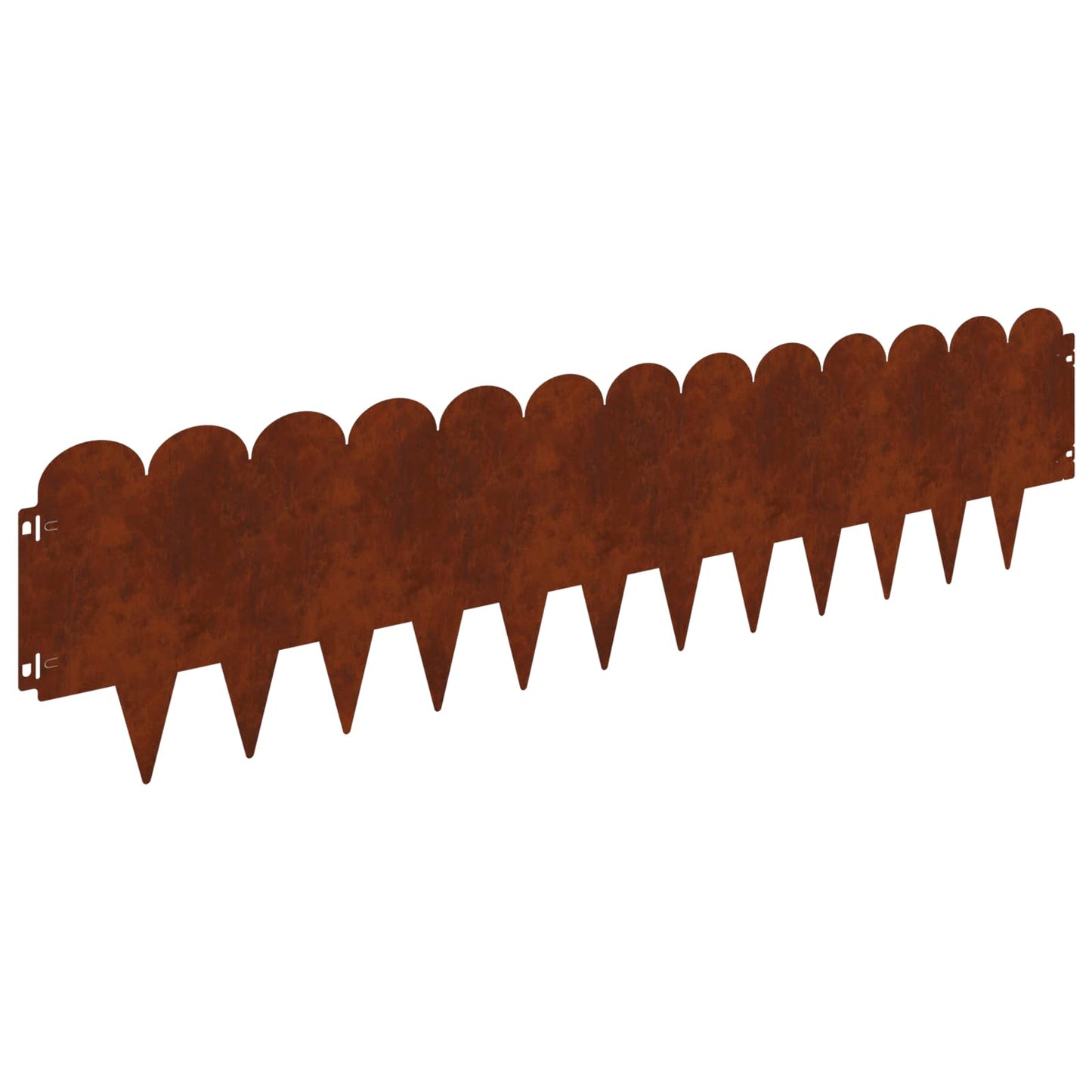 Raseneinfassung 10 stk. 103 x 25 cm Stahl Rostig