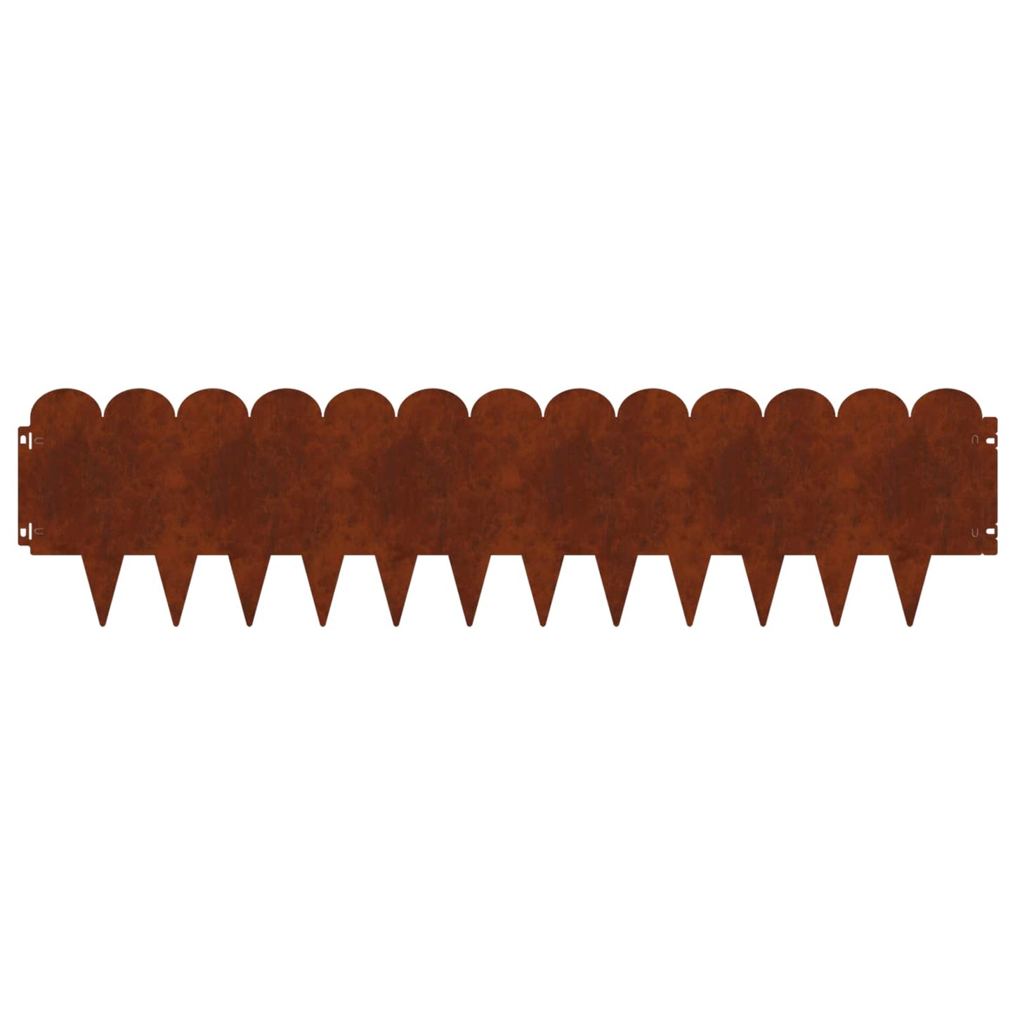 Raseneinfassung 10 stk. 103 x 25 cm Stahl Rostig