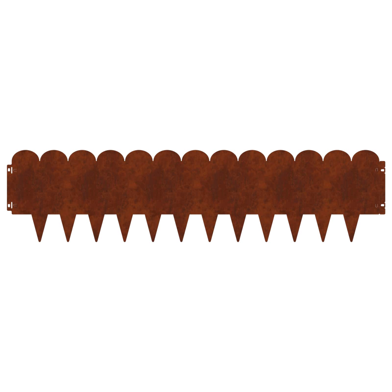 Raseneinfassung 10 stk. 103 x 25 cm Stahl Rostig