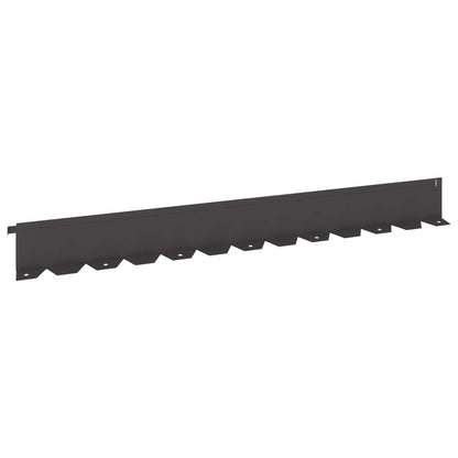 Raseneinfassung 20 stk. 102 x 10 x 4 cm Stahl Schwarz