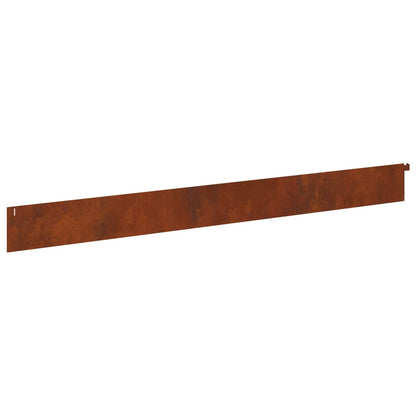 Raseneinfassung 20 stk. 102 x 10 x 4 cm Stahl Rostig