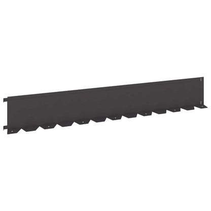 Raseneinfassung 10 stk. 102 x 15 x 4 cm Stahl Schwarz