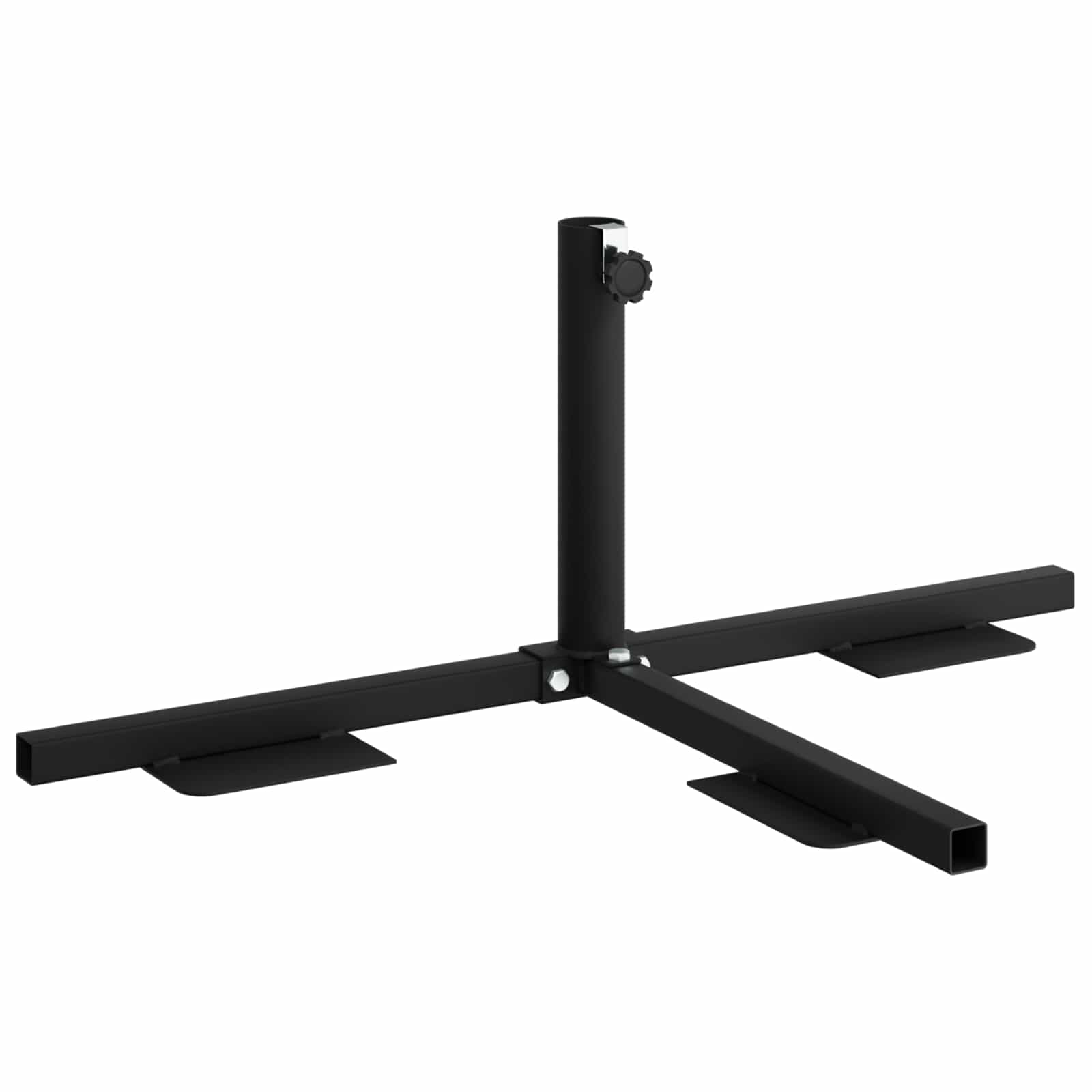 Halb Sonnenschirm Basisrahmen Schwarz Stahl for 32-38 mm Pole