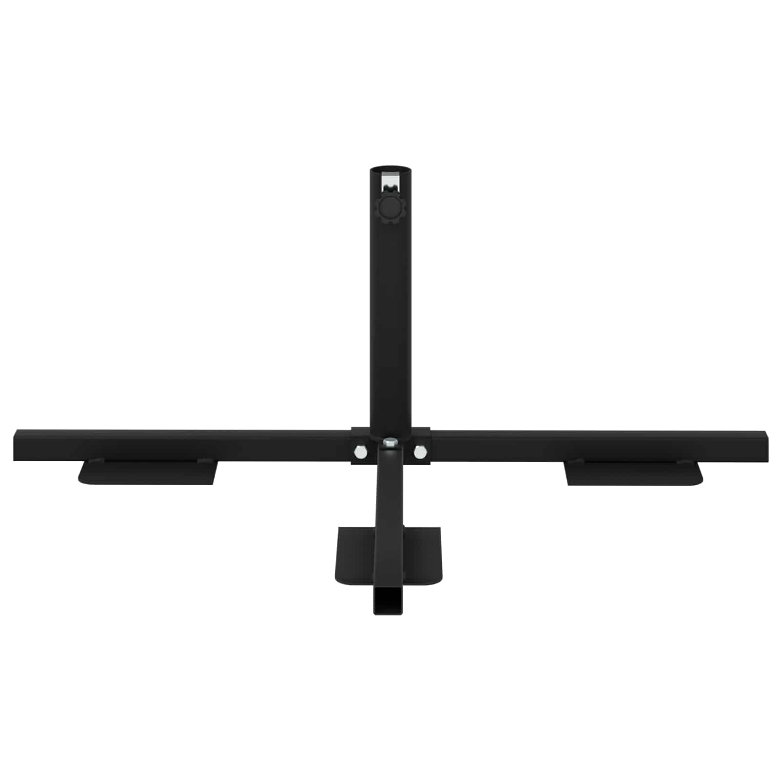 Halb Sonnenschirm Basisrahmen Schwarz Stahl for 32-38 mm Pole