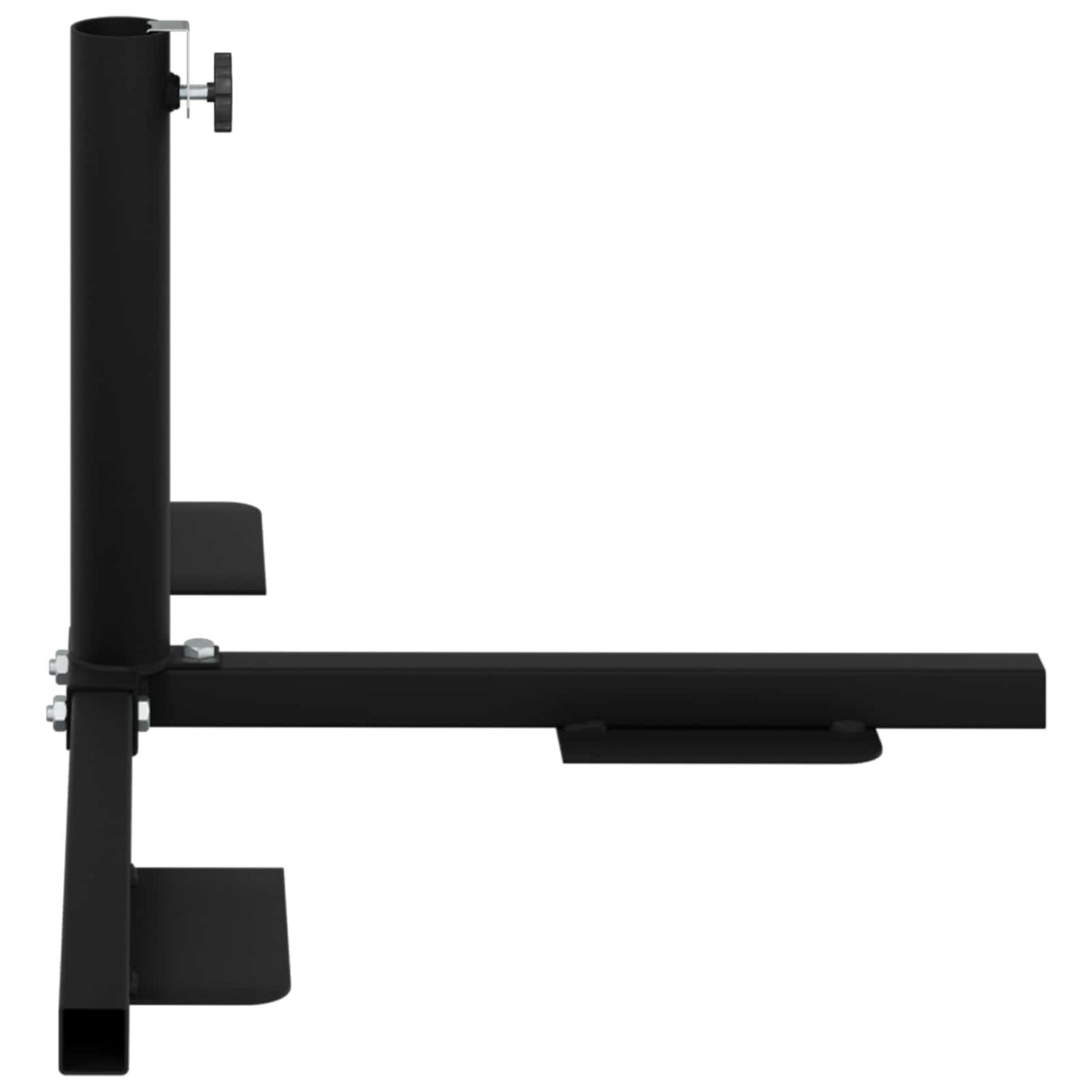Halb Sonnenschirm Basisrahmen Schwarz Stahl for 32-38 mm Pole
