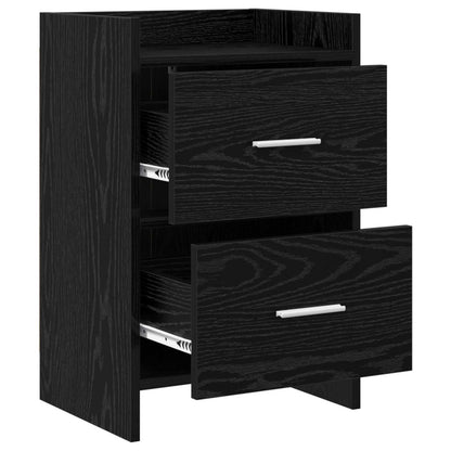 Nachttische 2 stk. Schwarze Eiche 40 x 30 x 60 cm Holzwerkstoff