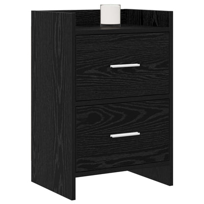 Nachttische 2 stk. Schwarze Eiche 40 x 30 x 60 cm Holzwerkstoff