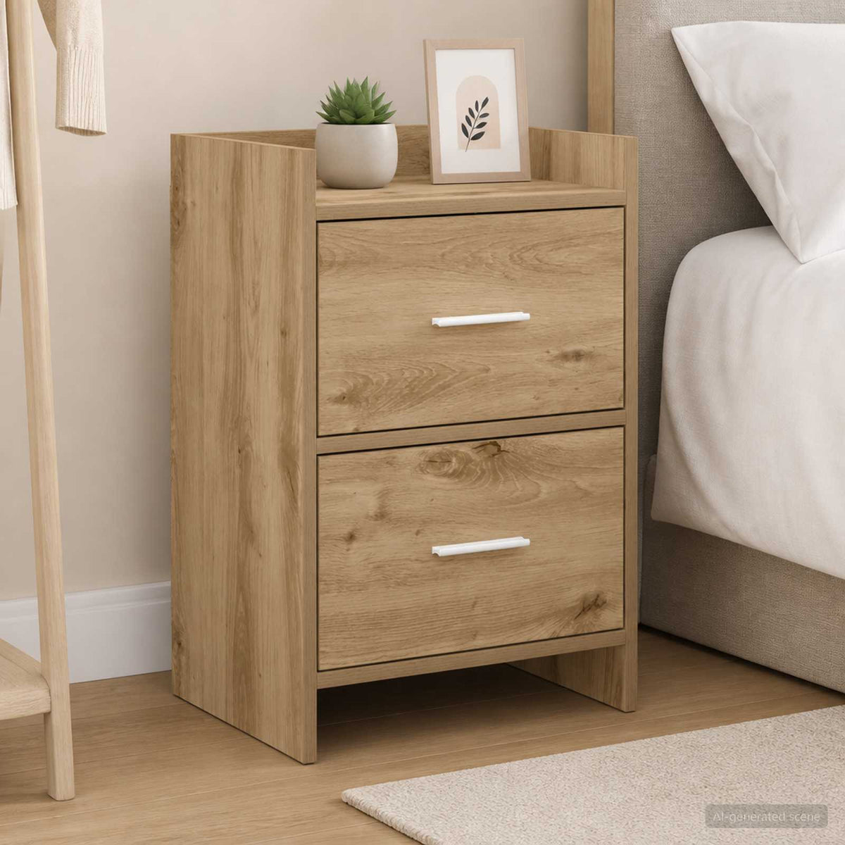 Nachttische 2 stk. Artisan-Eiche 40 x 30 x 60 cm Holzwerkstoff