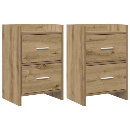Nachttische 2 stk. Artisan-Eiche 40 x 30 x 60 cm Holzwerkstoff