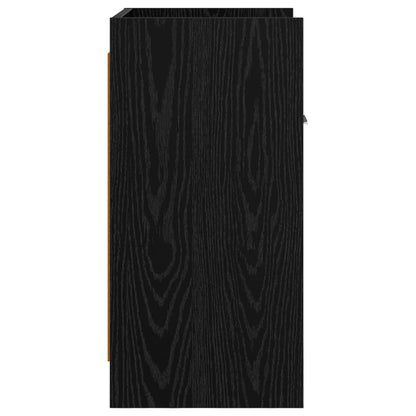 Nachttische 2 stk. Schwarz Eichen-Optik 40 x 30 x 60 cm