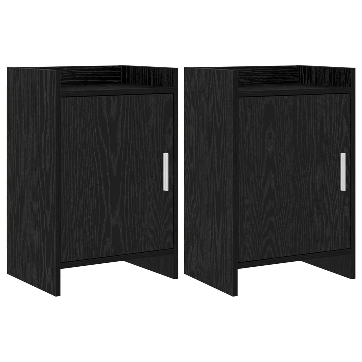 Nachttische 2 stk. Schwarze Eiche 40 x 30 x 60 cm Holzwerkstoff