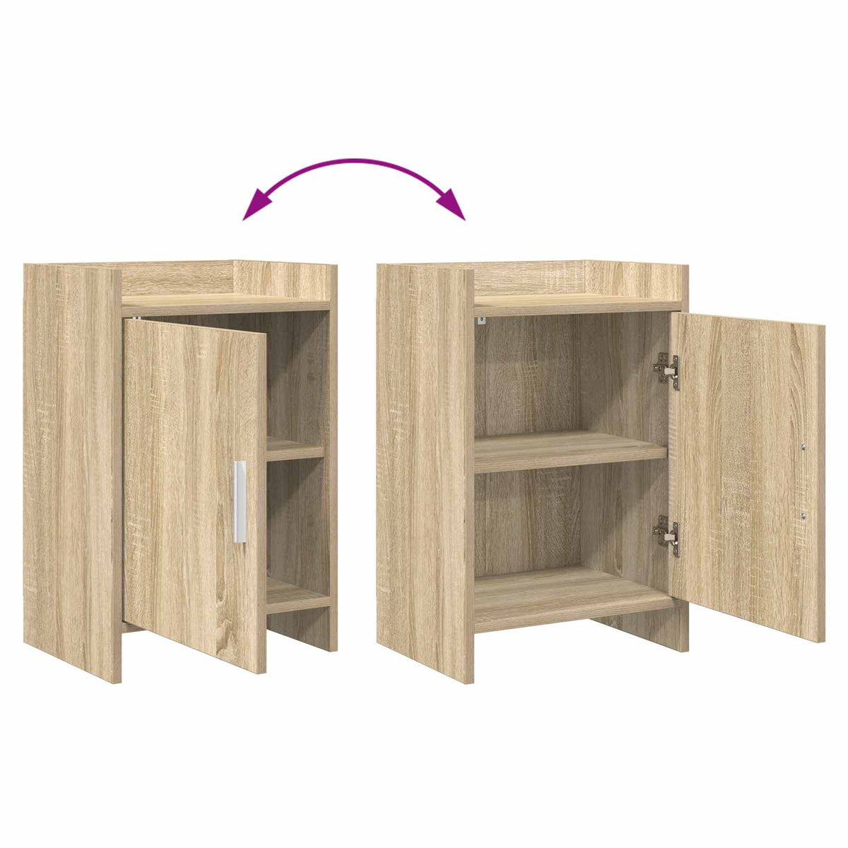 Nachttische 2 stk. Sonoma-Eiche 40 x 30 x 60 cm Holzwerkstoff