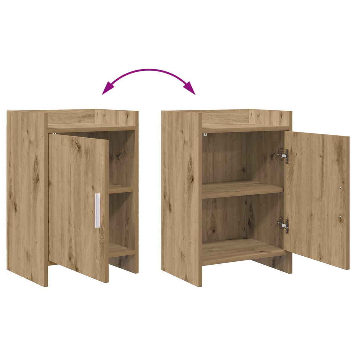 Nachttische Artisan-Eiche 40 x 30 x 60 cm Holzwerkstoff