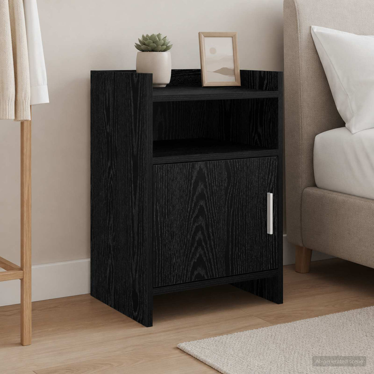 Nachttische Schwarze Eiche 40 x 36 x 60 cm Holzwerkstoff