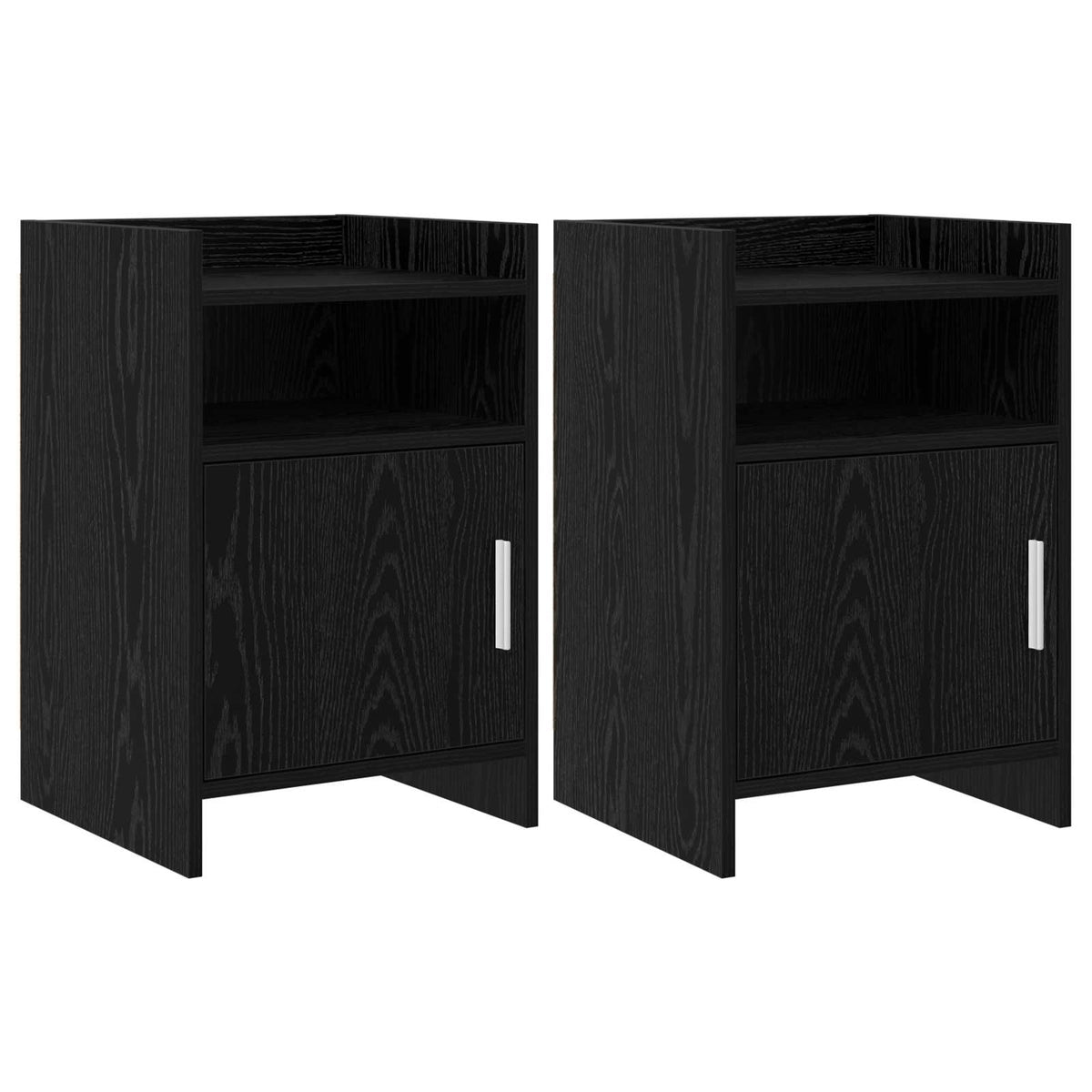 Nachttische 2 stk. Schwarze Eiche 40 x 36 x 60 cm Holzwerkstoff