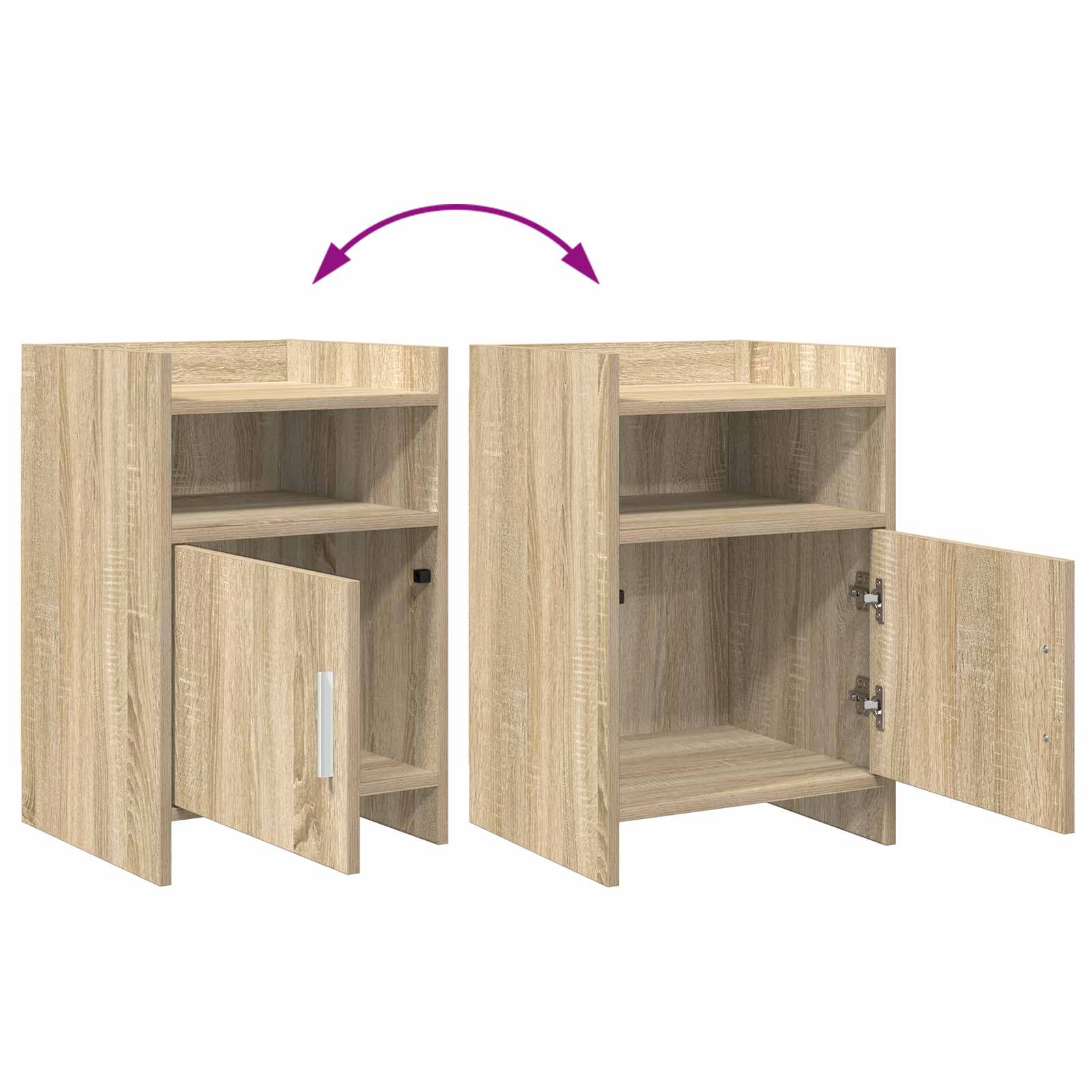 Nachttische 2 stk. Sonoma-Eiche 40 x 36 x 60 cm Holzwerkstoff