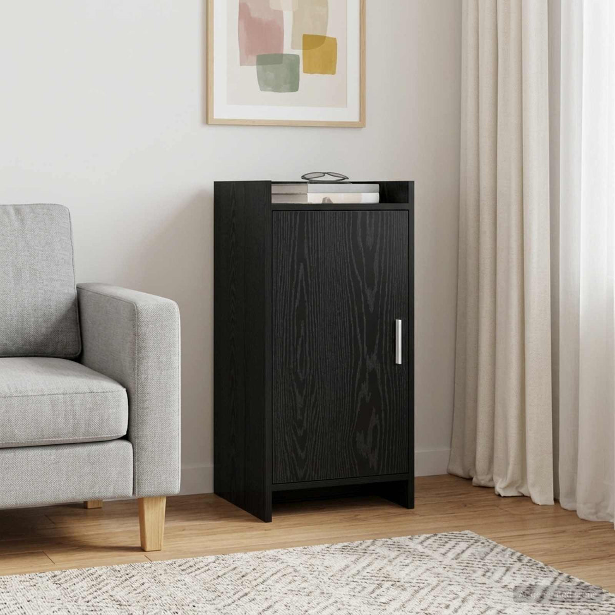 Sideboard Schwarze Eiche 40 x 36 x 80 cm Holzwerkstoff