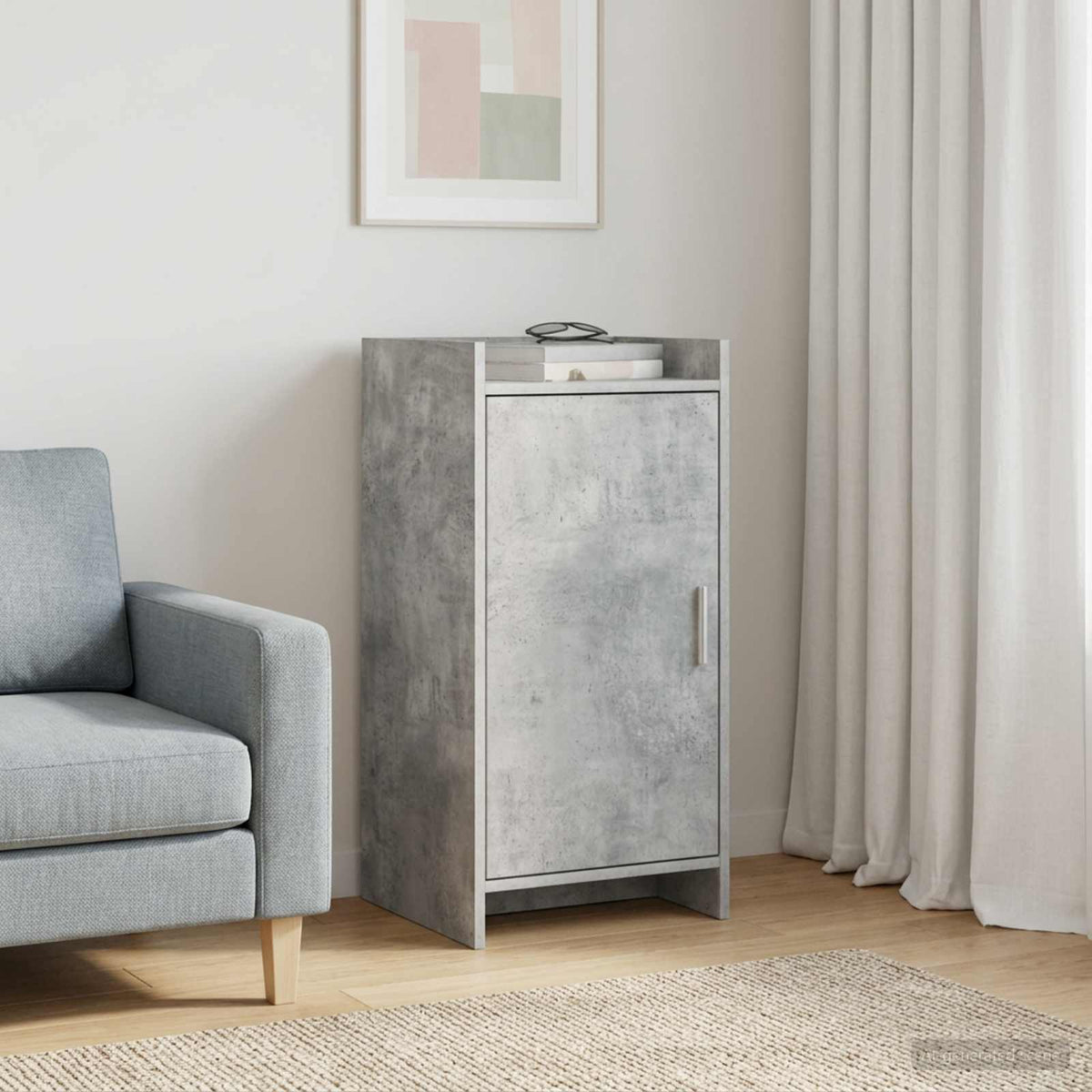 Sideboard Betongrau 40 x 36 x 80 cm Holzwerkstoff