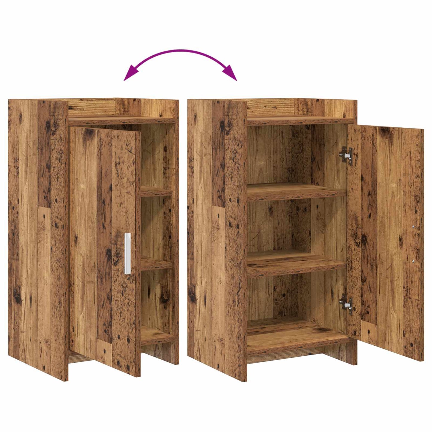 Sideboard Altholz 40 x 36 x 80 cm Holzwerkstoff