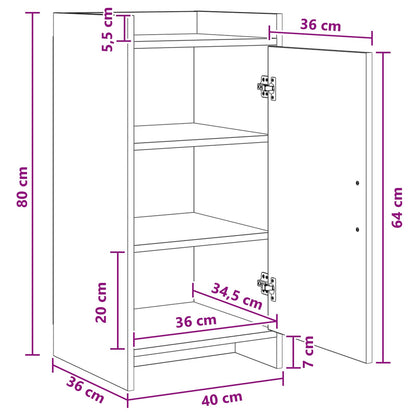 Sideboard Altholz 40 x 36 x 80 cm Holzwerkstoff