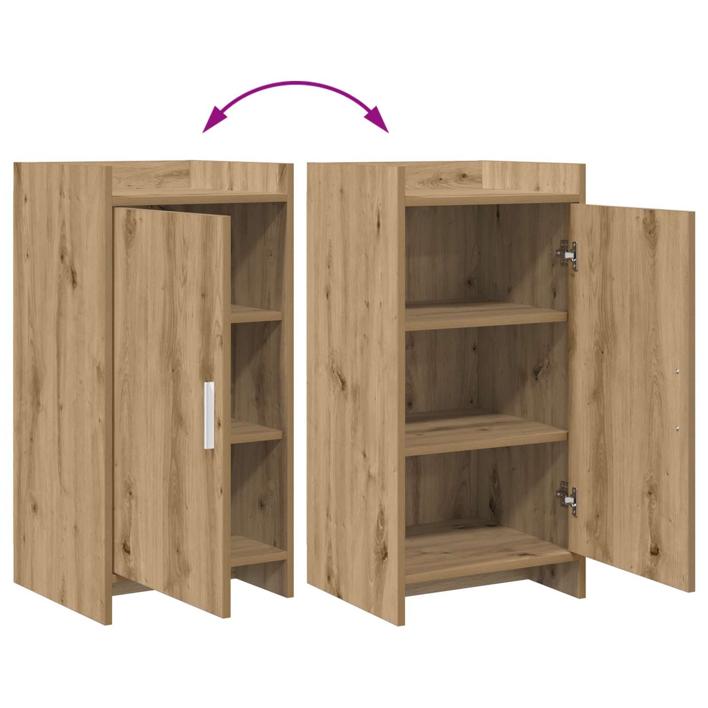Sideboard Artisan-Eiche 40 x 36 x 80 cm Holzwerkstoff