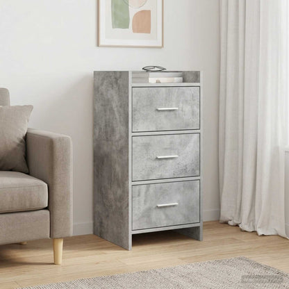 Sideboard Betongrau 40 x 36 x 80 cm Holzwerkstoff
