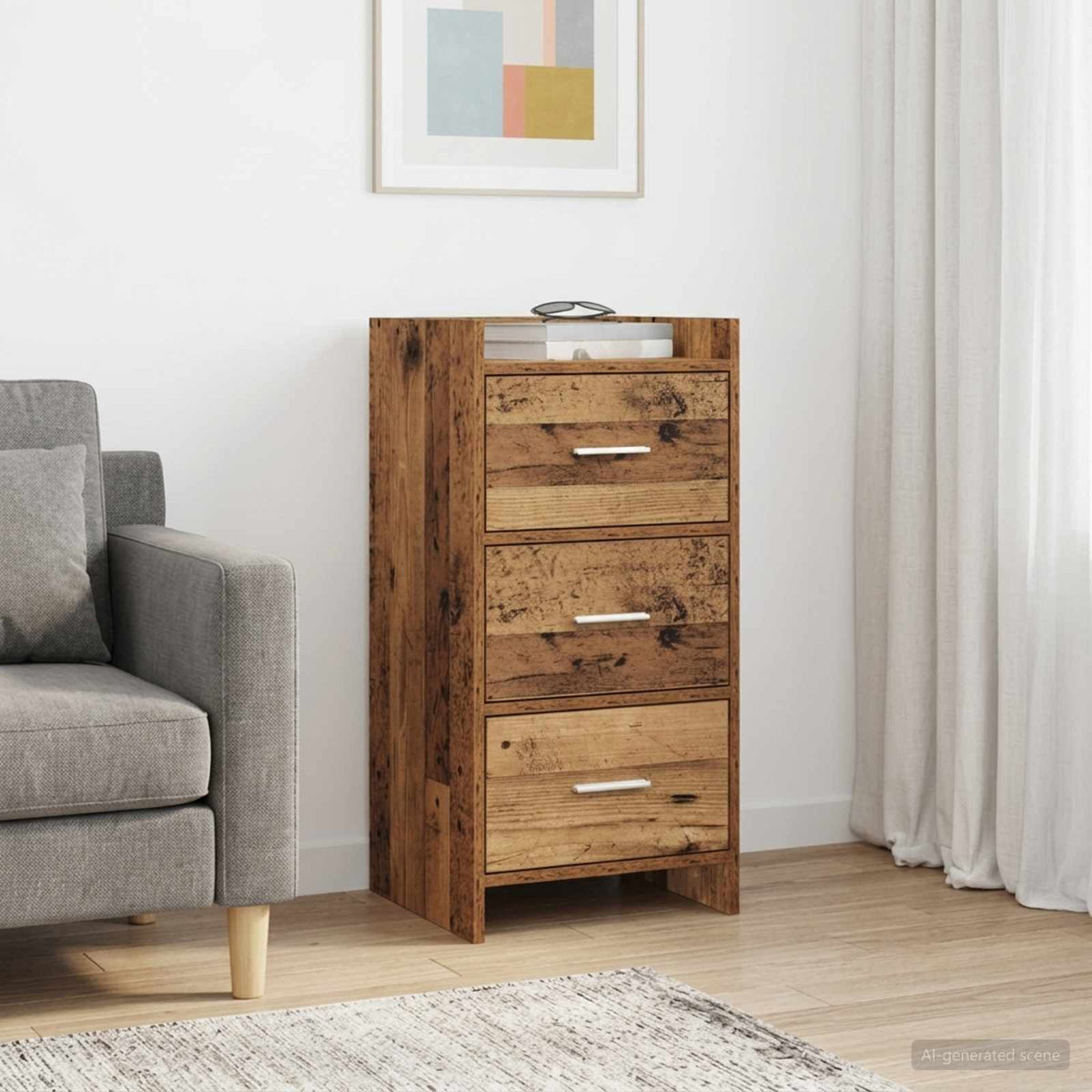 Sideboard Altholz 40 x 36 x 80 cm Holzwerkstoff