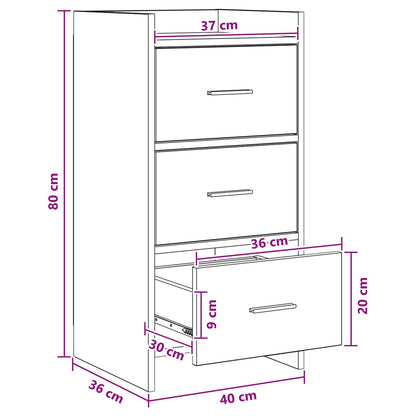 Sideboard Altholz 40 x 36 x 80 cm Holzwerkstoff