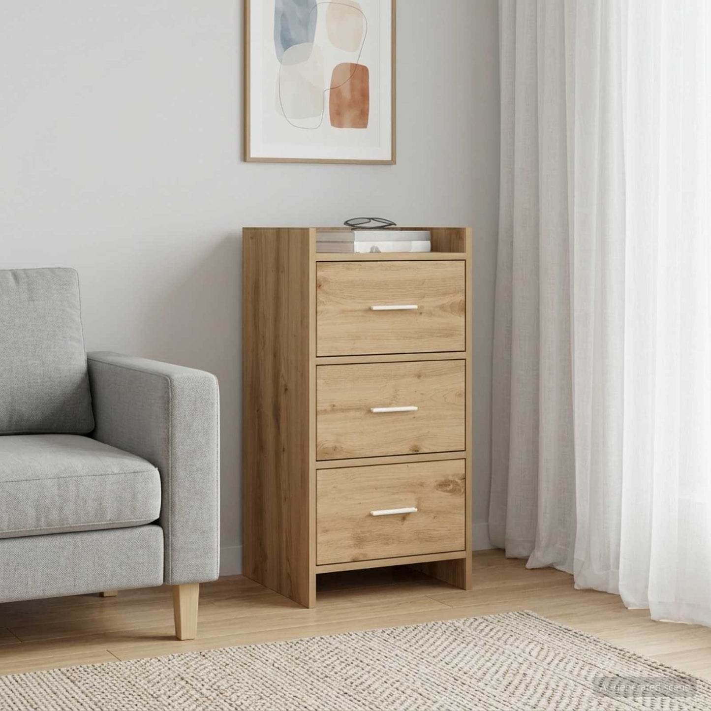 Sideboard Artisan-Eiche 40 x 36 x 80 cm Holzwerkstoff