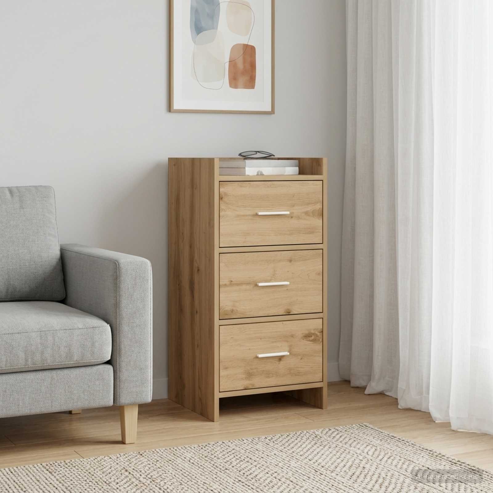 Sideboard Artisan-Eiche 40 x 36 x 80 cm Holzwerkstoff