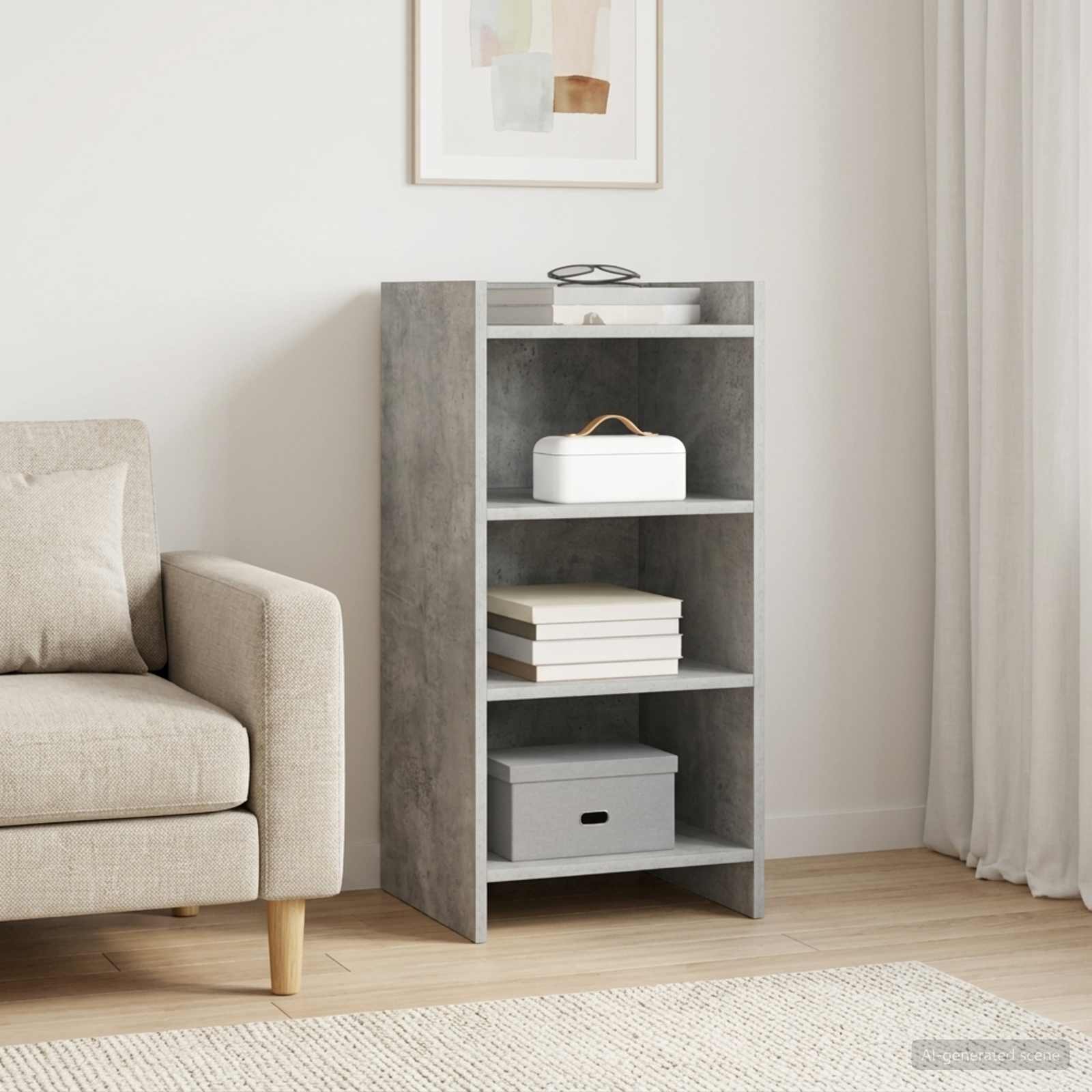 Sideboard Betongrau 40 x 36 x 80 cm Holzwerkstoff