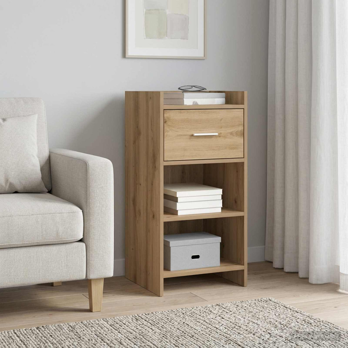 Sideboard Artisan-Eiche 40 x 36 x 80 cm Holzwerkstoff