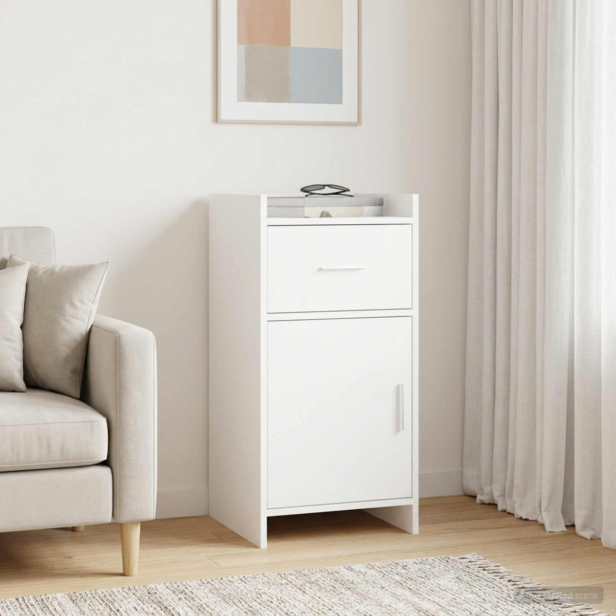 Sideboard Weiß 40 x 36 x 80 cm Holzwerkstoff