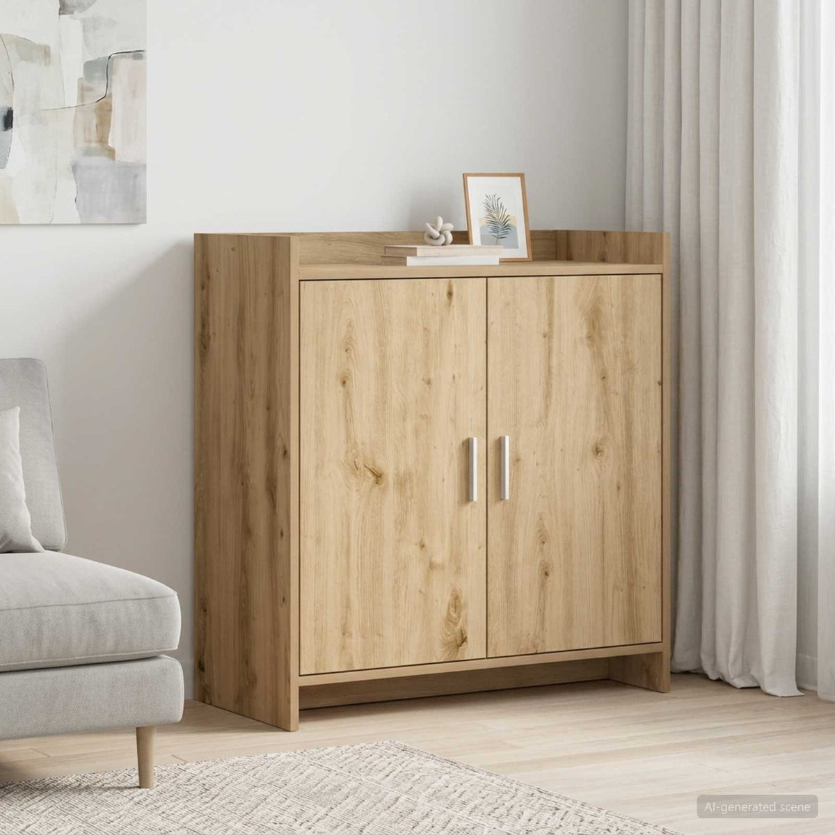 Sideboard Artisan-Eiche 72 x 36 x 80 cm Holzwerkstoff